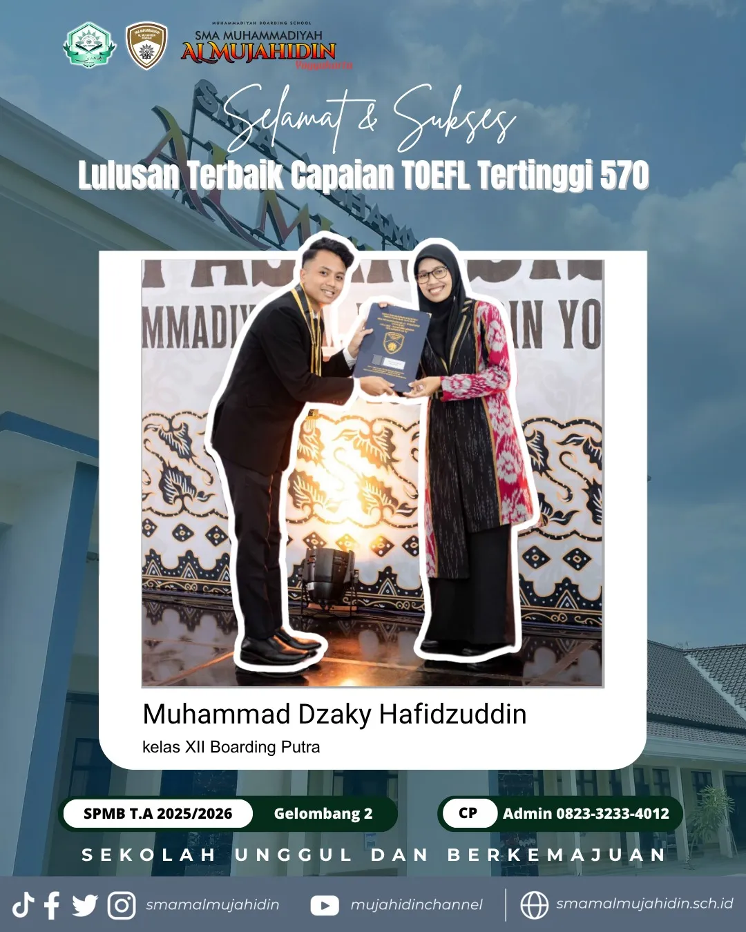 Lulusan terbaik capaian TOEFL 