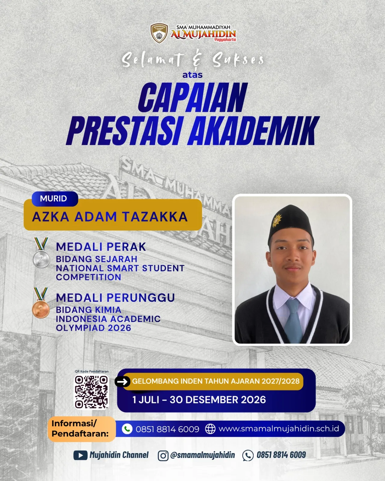 Prestasi Azka Adam Tazakka